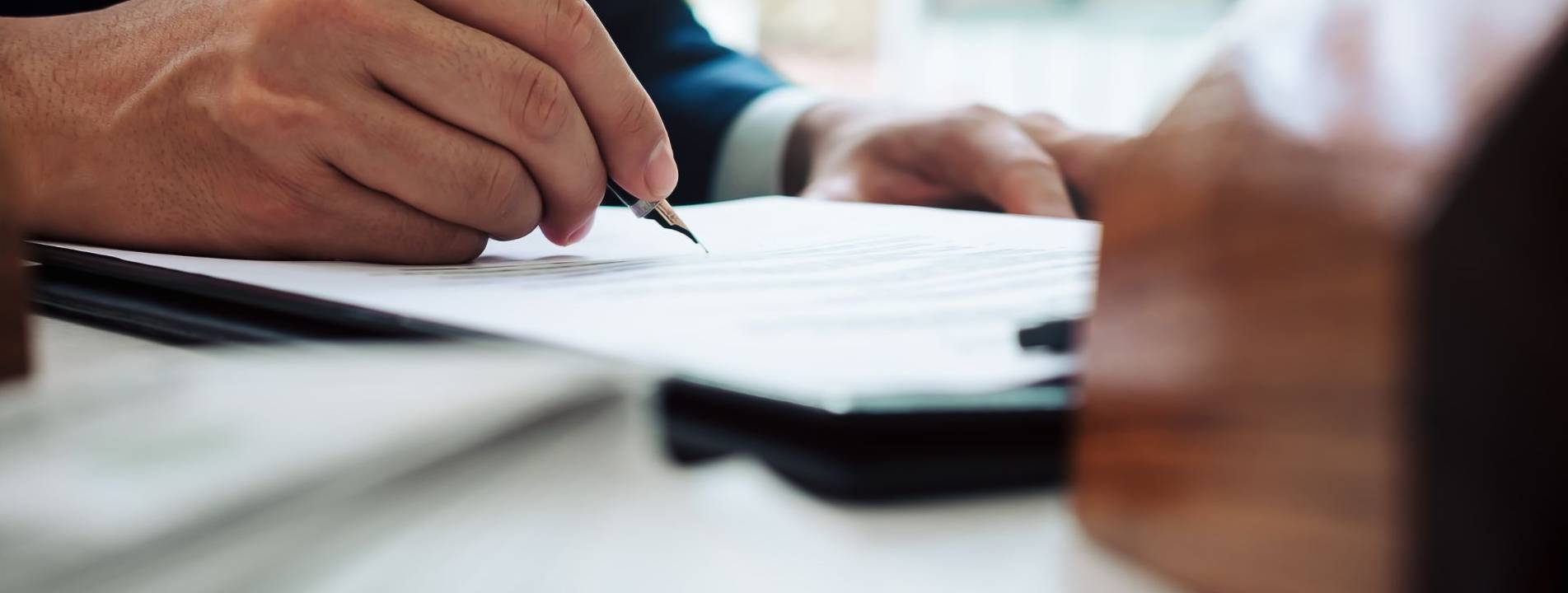 Signing a form