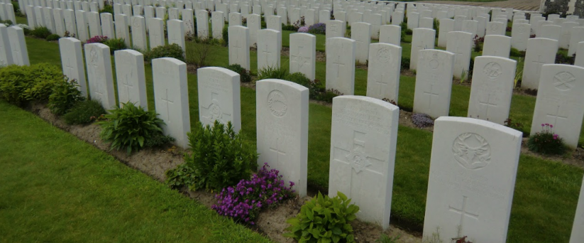 Commonwealth war graves from World War I near Le Quesnoy, northern France