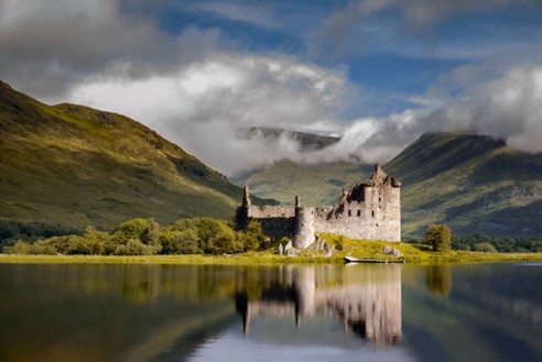 Scotland castle by loch