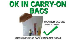 Accepted carry on bags on flights