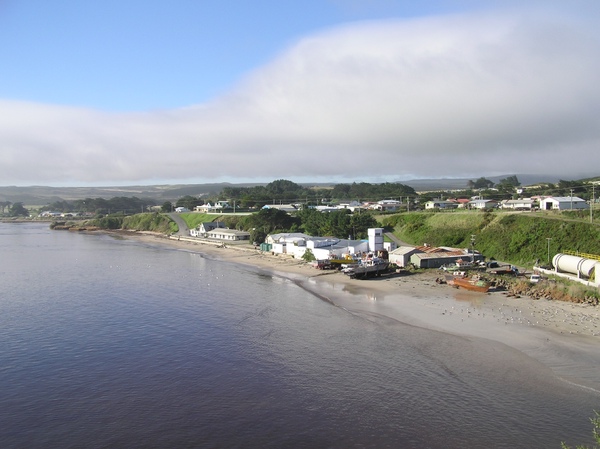 Aerial beach view of Chatham Islands