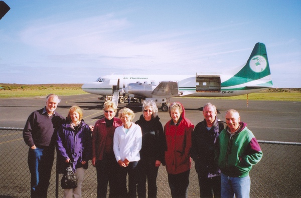 Group at Chatham Island Airport