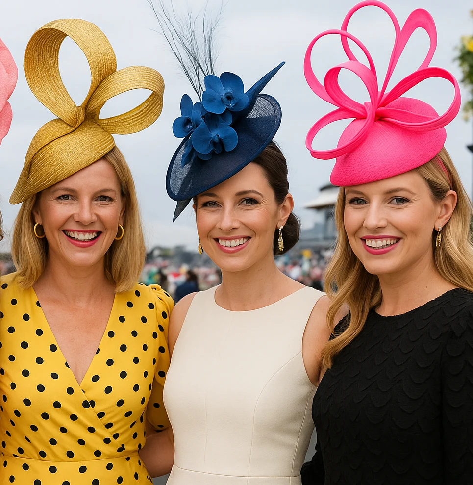Women wearing hats at the Melbourne Cup