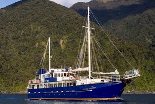 Ship sailing the Dusky sounds