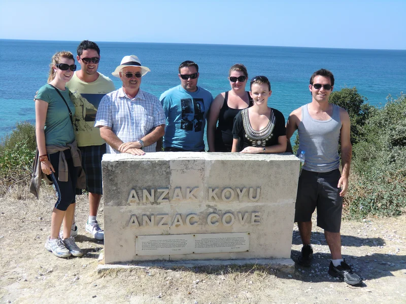 Group at Anzac Cove, Gallipoli Peninsula, Turkey